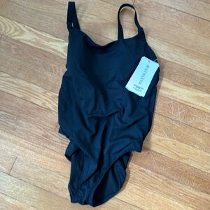 Athleta new with tags black one piece Hermosa medium